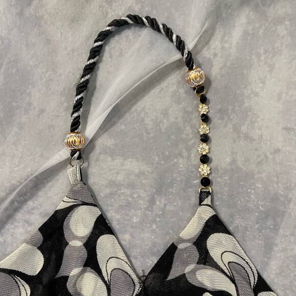 Sourced in Italy - Vintage 00s euro florals charm halter top (XS/S) - Picture 2 of 10